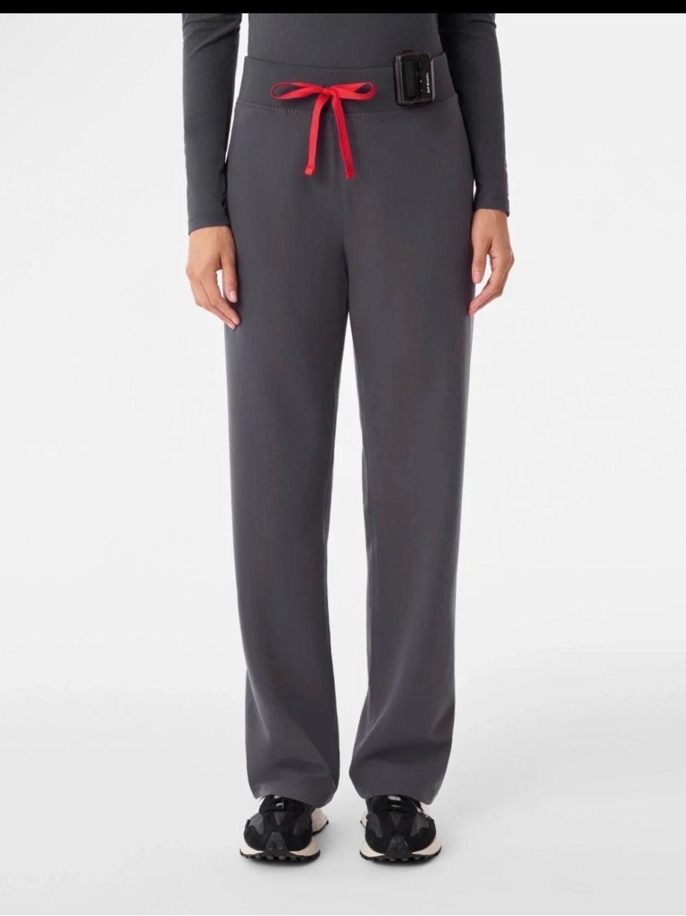 FIGS livingston high waisted straight leg scrub pant in charcoal size S/P NWT